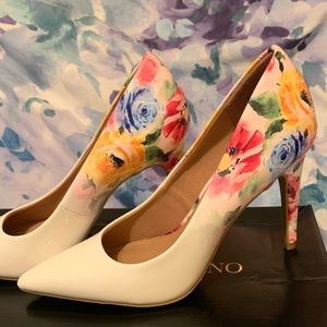 Christian Siriano Floral Heels